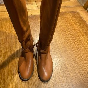 Ralph Lauren knee high tan boots size 11